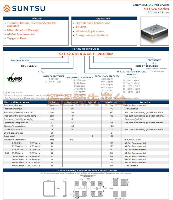 SXT32420CC48-40.000MŷڲΪרҵ,SuntsuͼڲΪרҵ,SXT324ԴڲΪרҵ